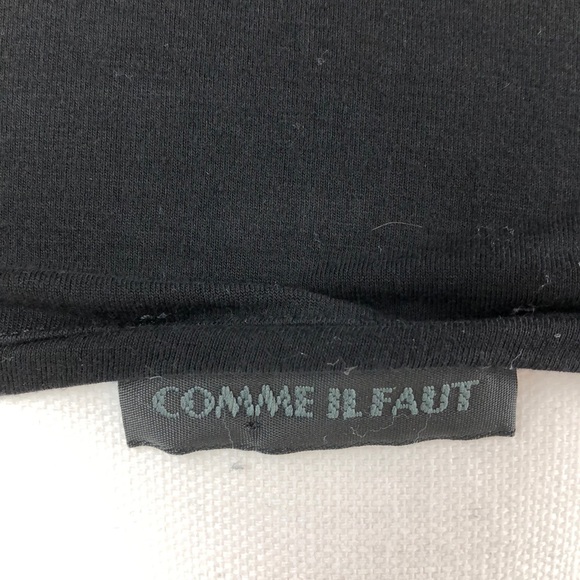 Comme Il Faut Short Sleeve Black Shirt Small - Picture 5 of 10